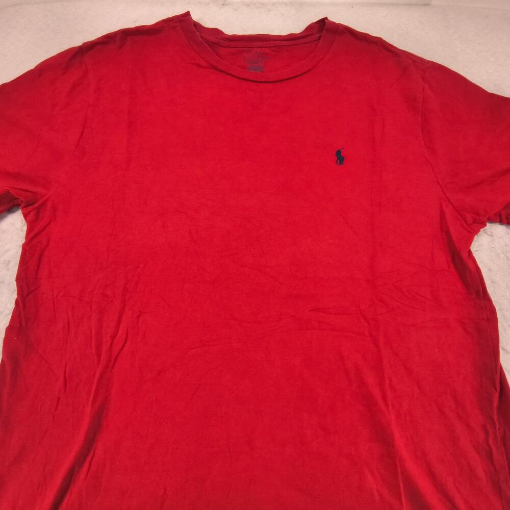 Polo Ralph Lauren Casual Crew Neck Short Sleeve Shirt Womens Size XL Red